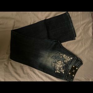 Miss Me jeans boot cut floral appliqué 27